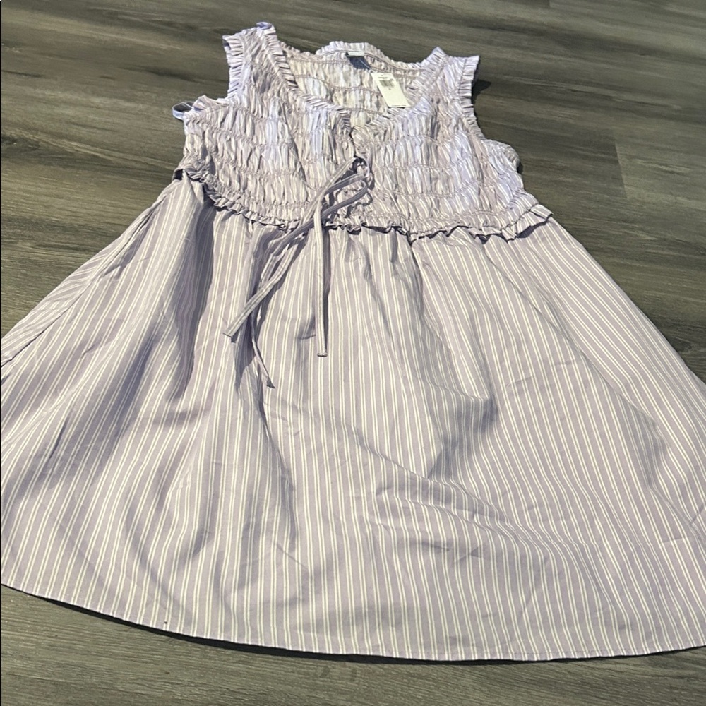 Old Navy Lavender Striped‎ Midi Dress